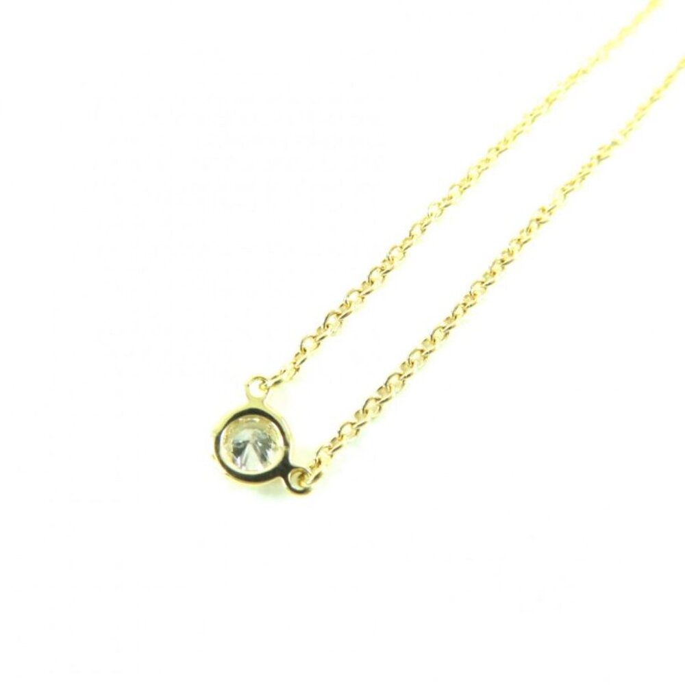 Tiffany & Co. Elsa Peretti By The Yard Necklace 18K YG Diamond 0.05ct - Picture 2 of 9